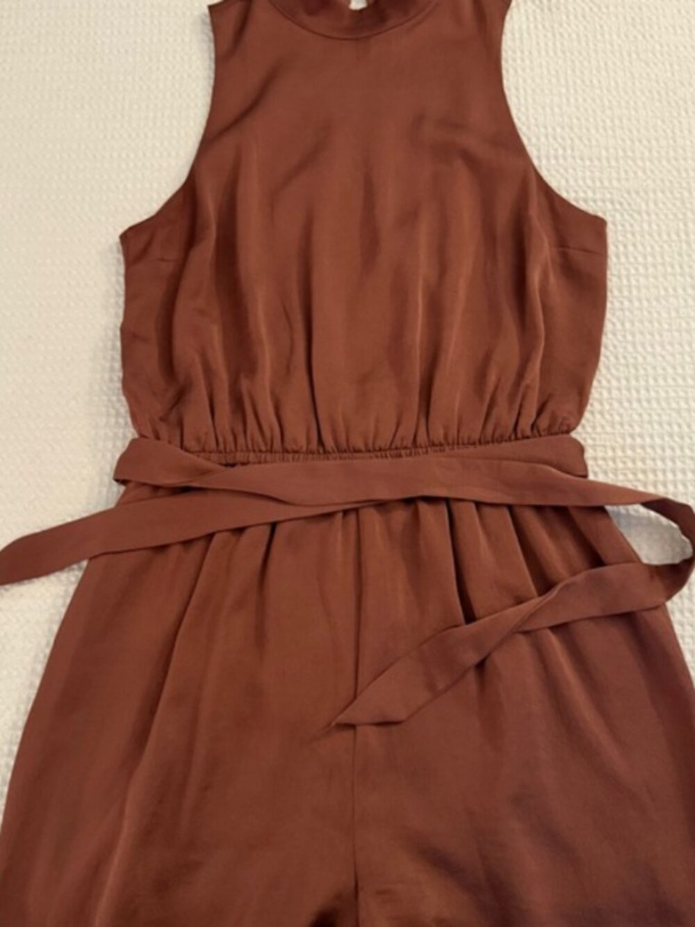 Express Brown High Neck Sleeveless Romper - size small